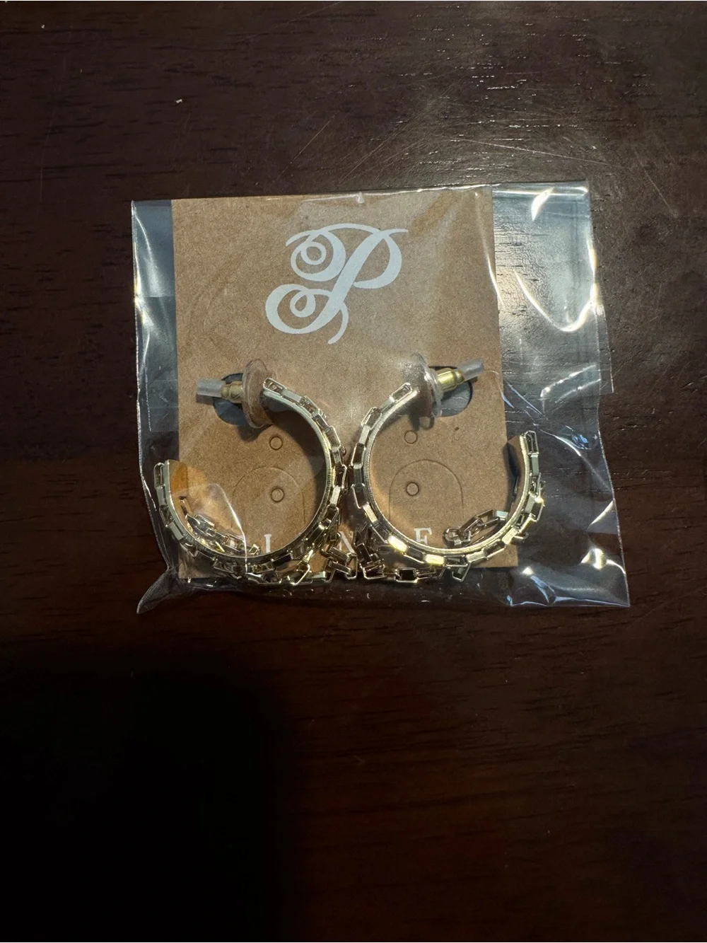 Plunder Gold Textured Hoop Earrings - Picture 1 of 2